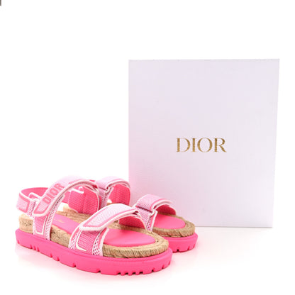 Christian Dior Technical Knit Jute Dioract 10mm Sandals 39 White Fuchsia 2 of 15