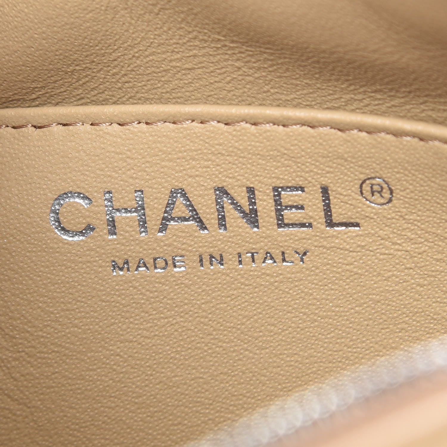 Chanel Caviar Chevron Quilted Camera Case Beige 6 of 10