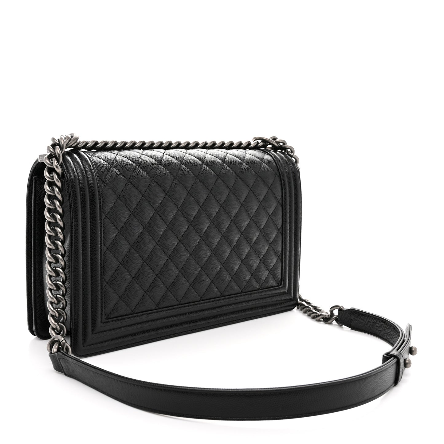 Caviar Quilted New Medium Boy Flap Black