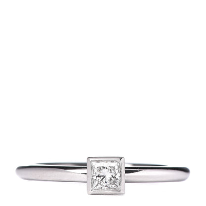 Tiffany Platinum Diamond .16ct Bezet Ring 49 4.75 1 of 5