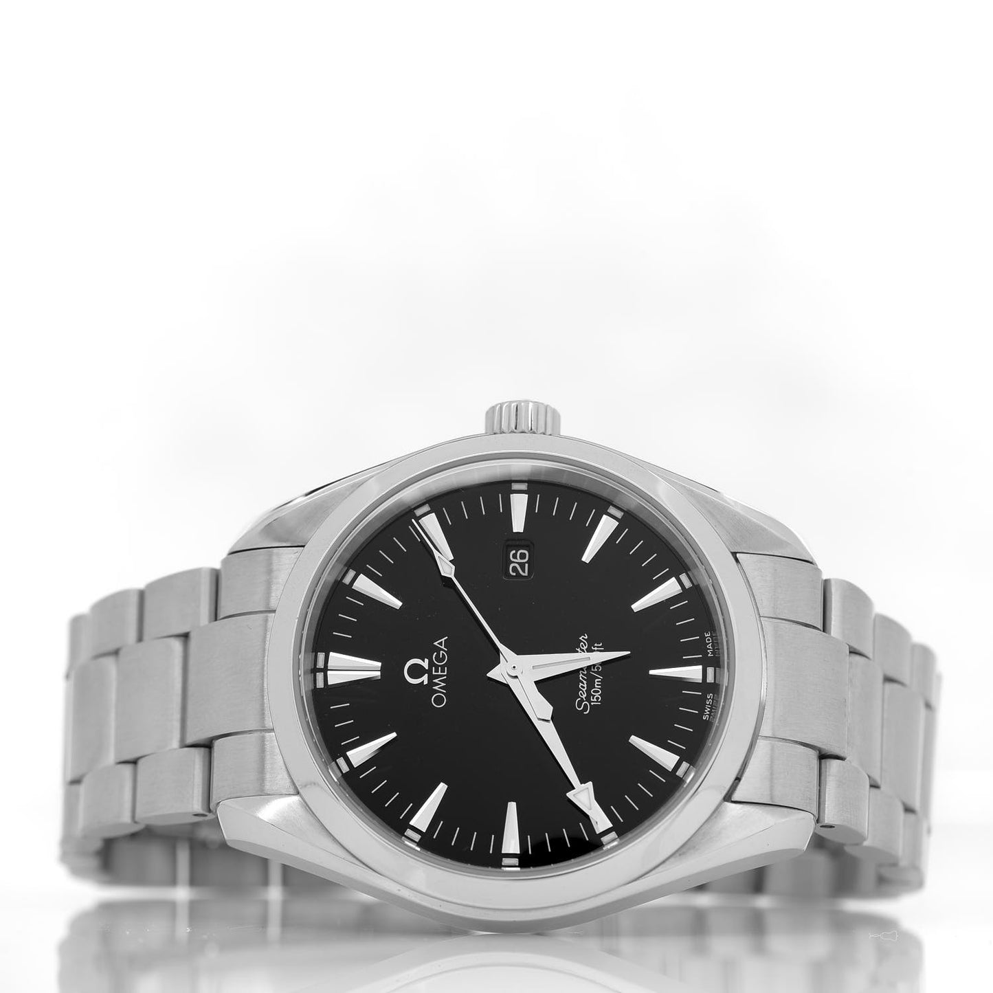 Stainless Steel 39mm Seamaster Aqua Terra Quartz Watch Black 2517.50