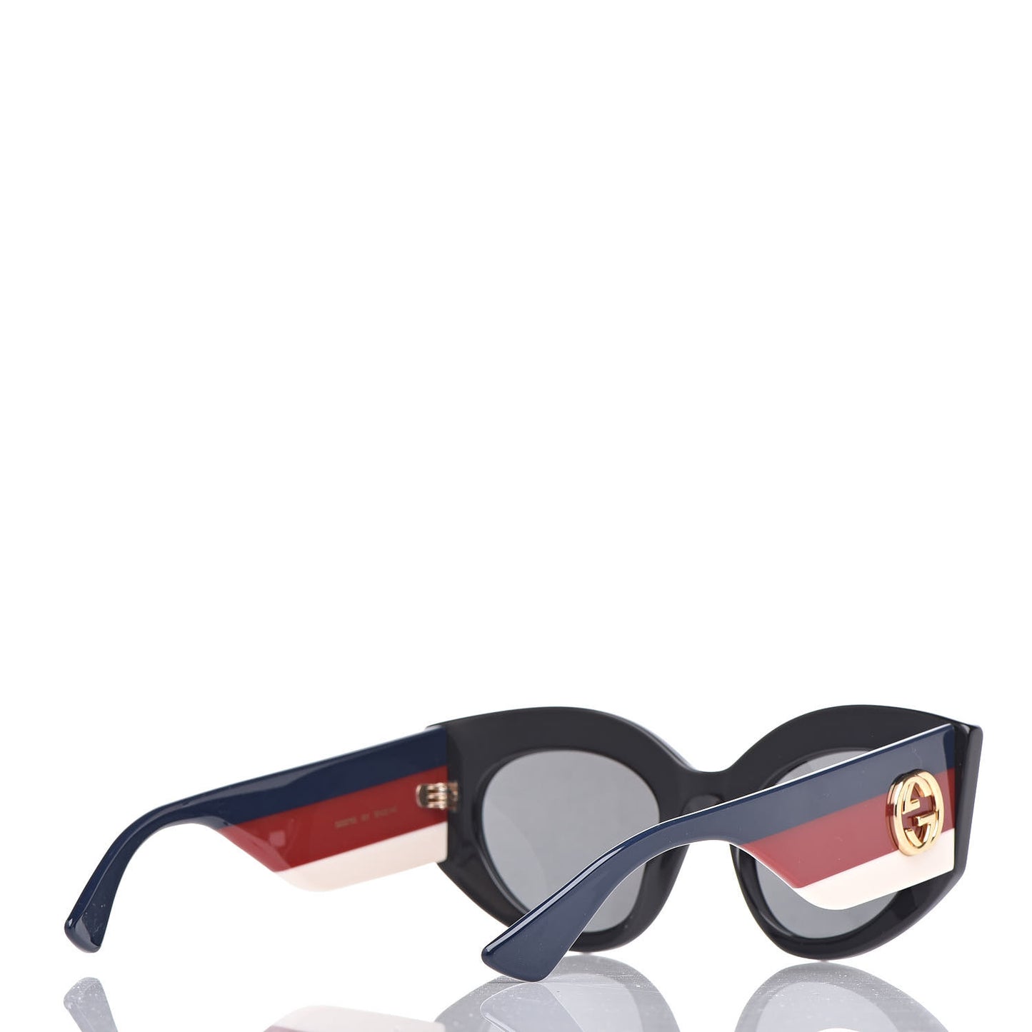 Acetate Oversized Rectangle Frame Web Sunglasses GG 0275/S Black