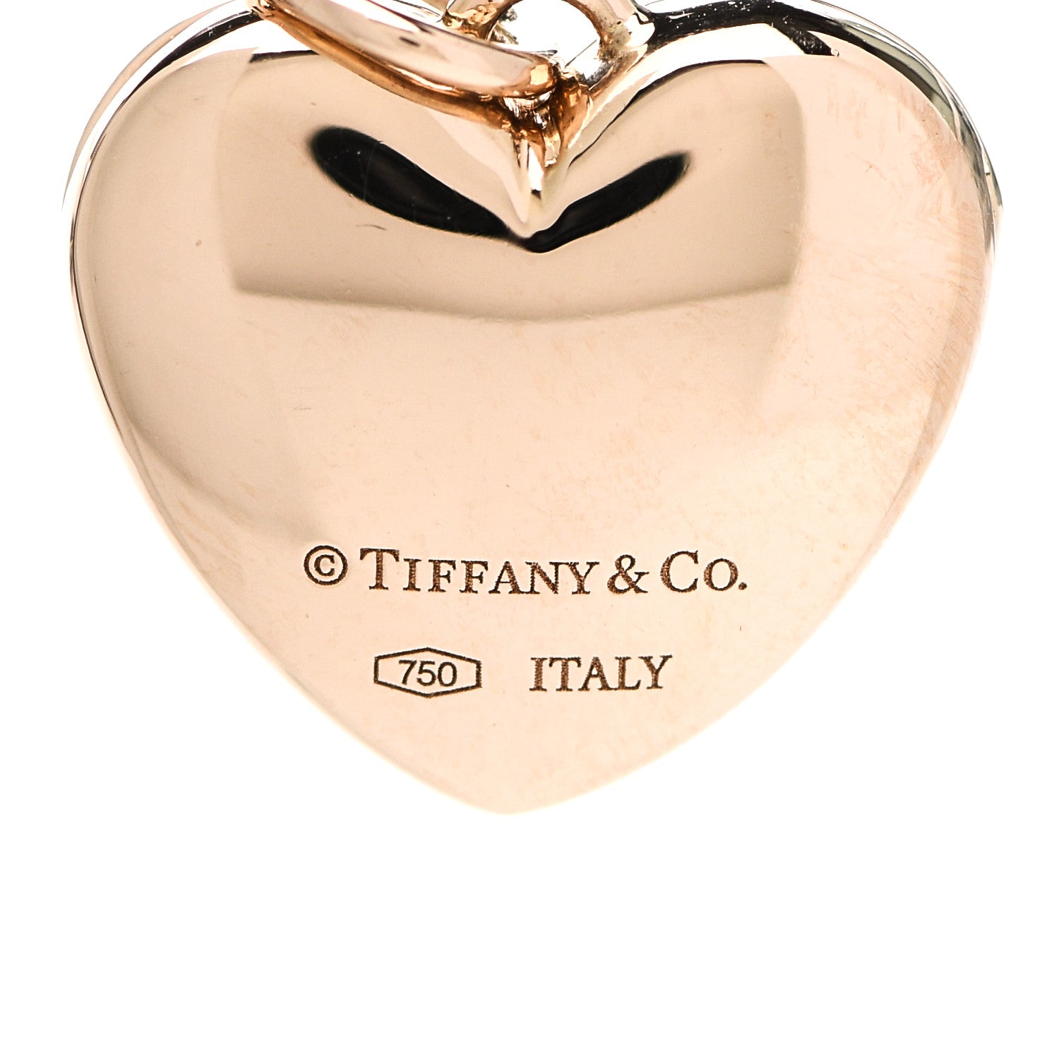Tiffany 18K Rose Gold Diamond Heart Locket Pendant 3 of 4