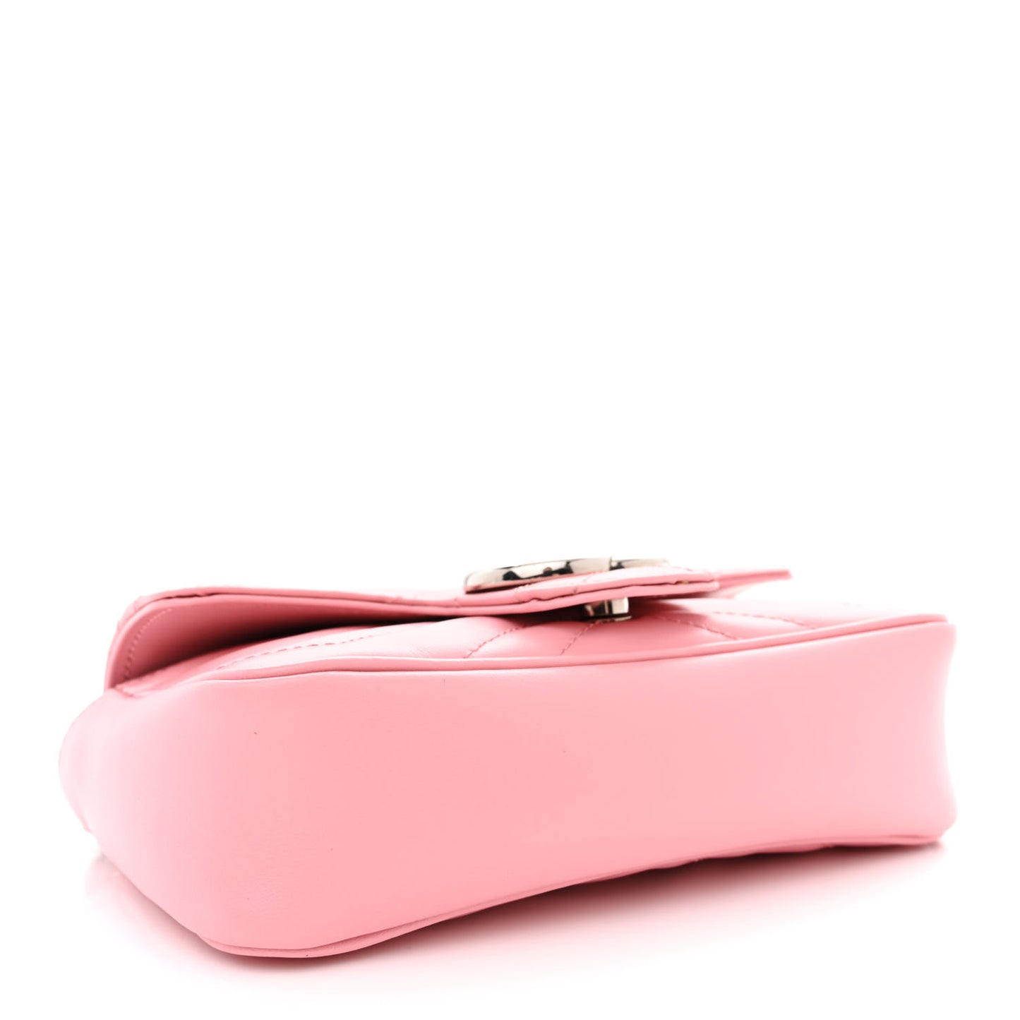 Calfskin Matelasse Super Mini GG Marmont Shoulder Bag Wild Rose