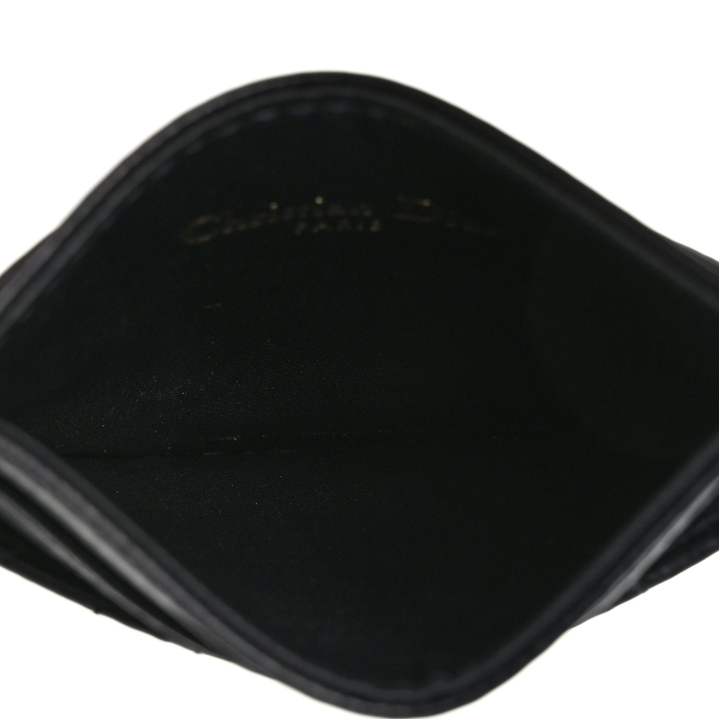 Supple Calfskin Cannage Caro Five-Slot Card Holder Black
