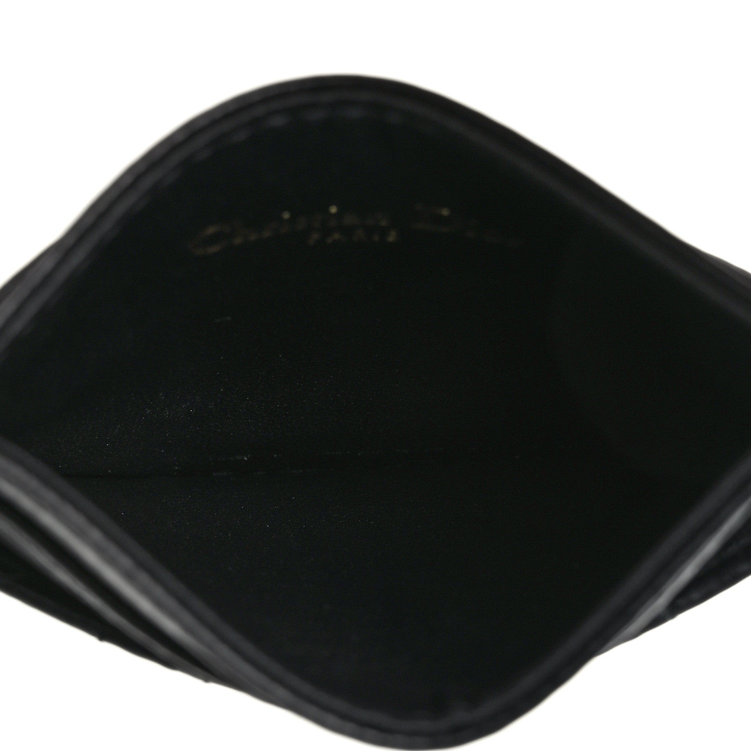 Christian Dior Supple Calfskin Cannage Caro Five-Slot Card Holder Black 5 of 8