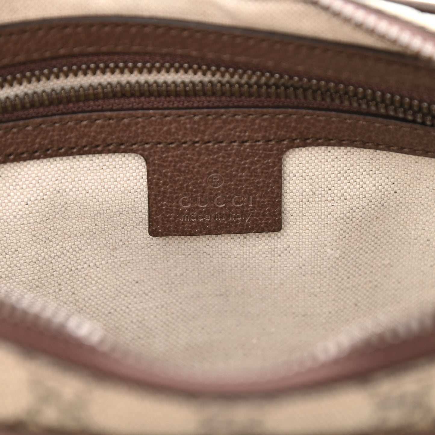 Soft GG Supreme Monogram Medium Ophidia Belt Bag Dark Brown