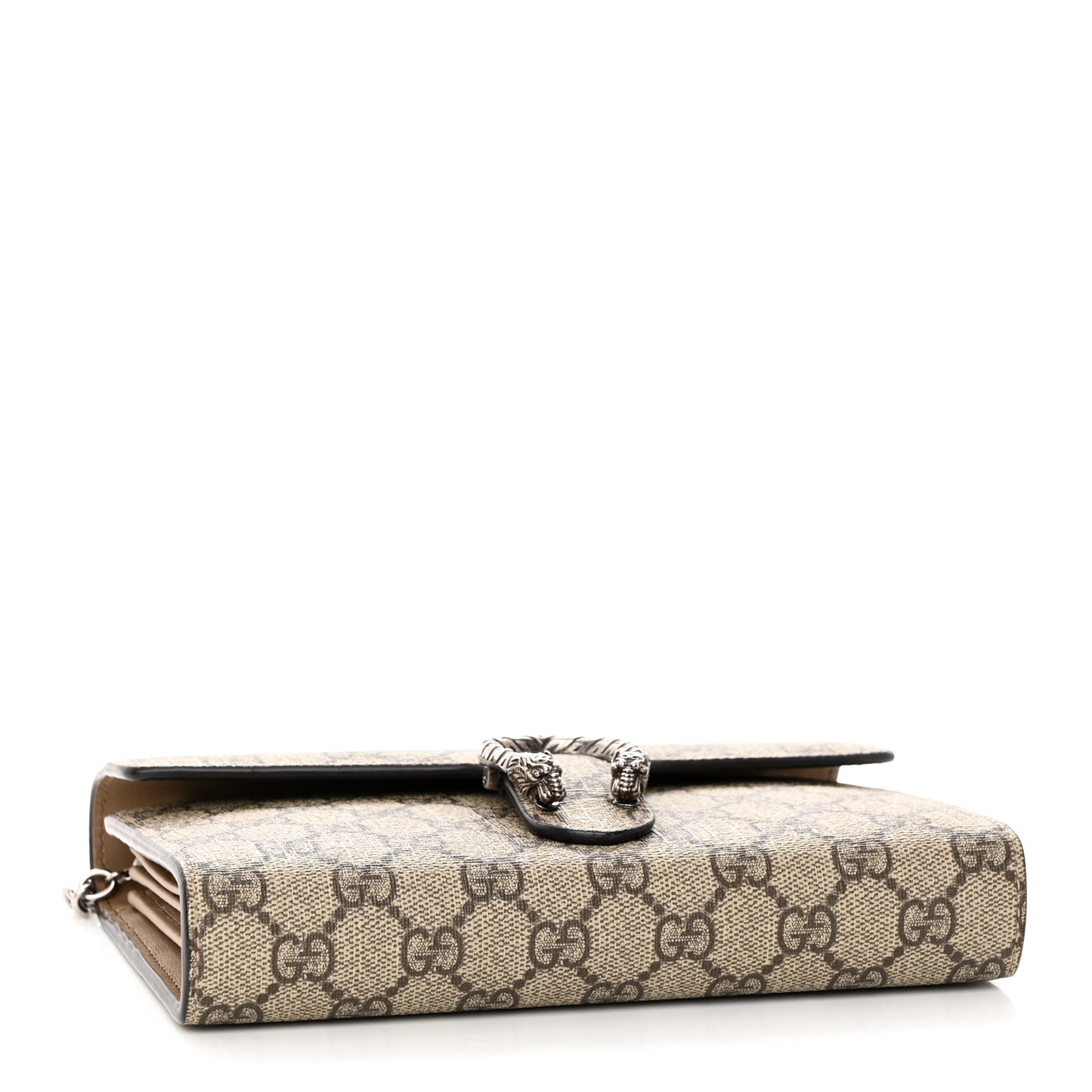 GG Supreme Monogram Mini Dionysus Chain Wallet Beige Taupe