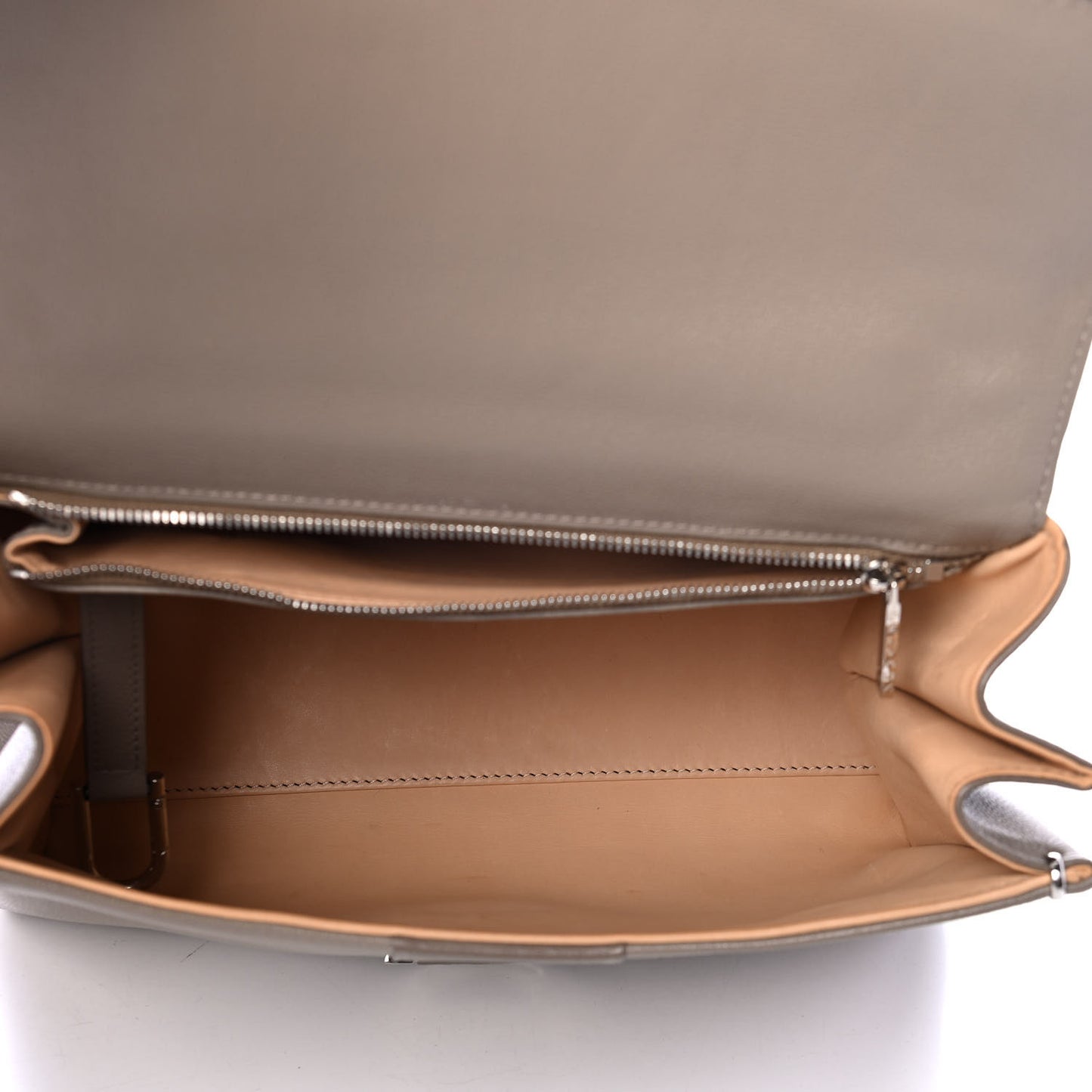 Grained Calfskin MM Brillant Satchel Camaieux Tourterelle
