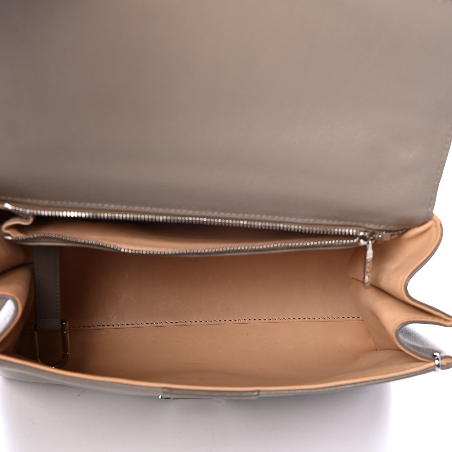 Delvaux Grained Calfskin MM Brillant Satchel Camaieux Tourterelle 4 of 5