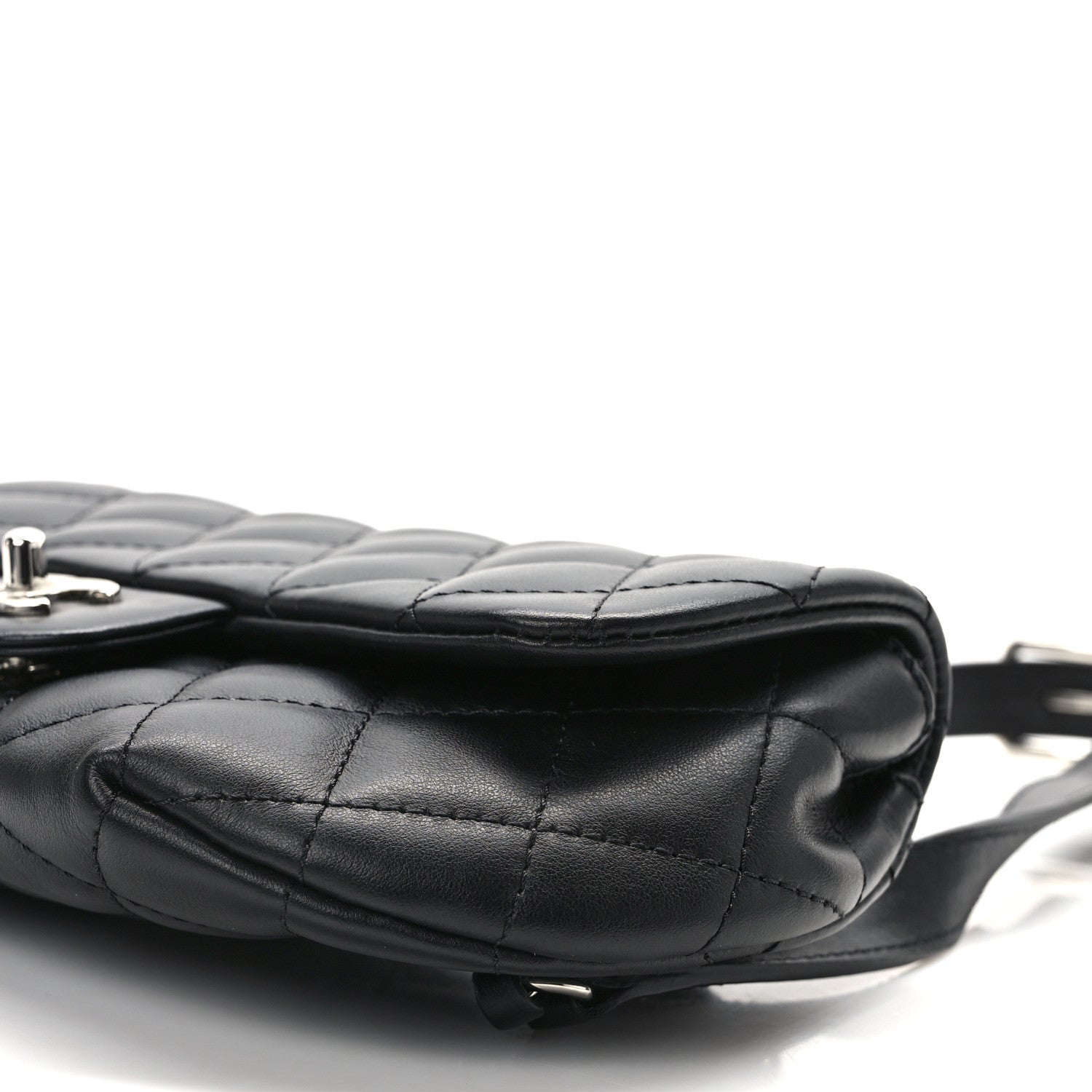 Chanel Calfskin Quilted CC Uniform Flap Belt Bag Black 11 of 12