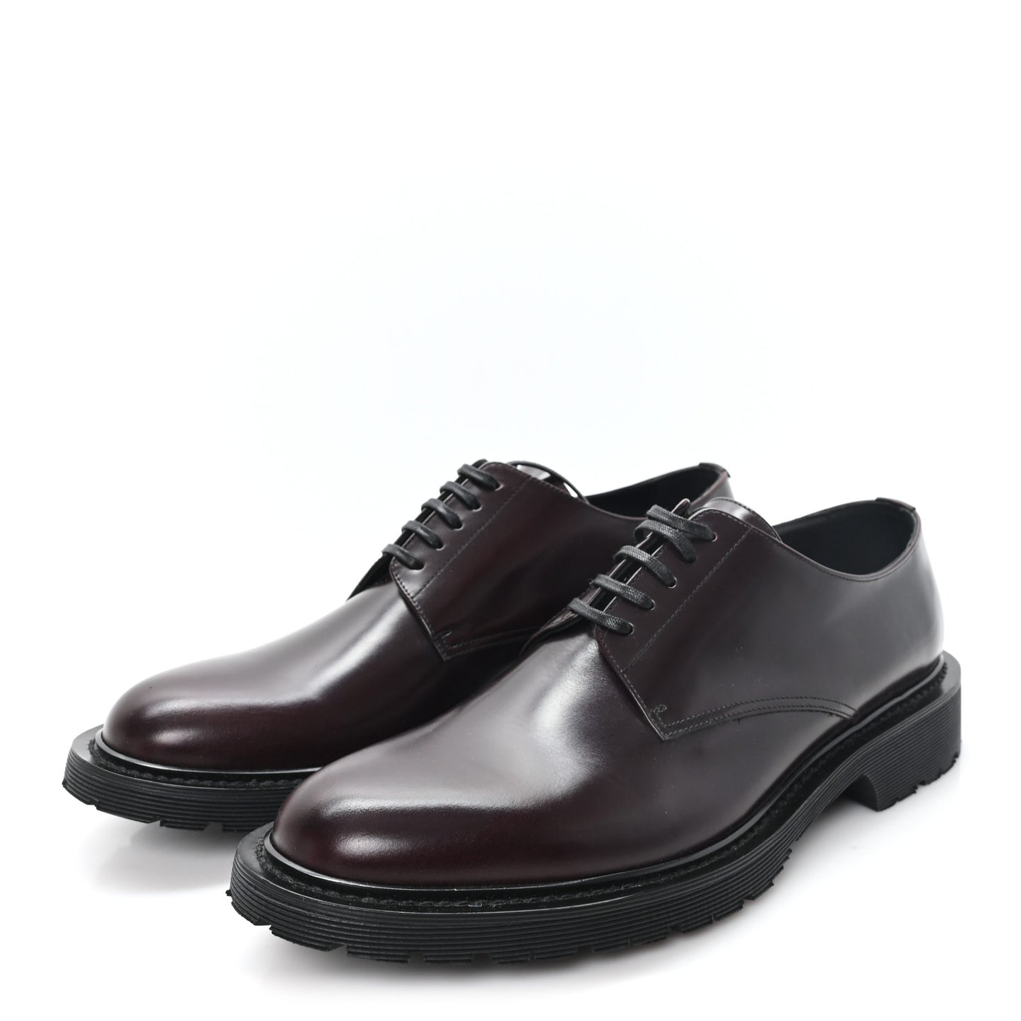 Calfskin Mens Army 20 Derby Shoes 43 Dark Wine