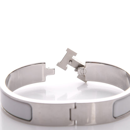 Hermes Enamel Narrow Clic Clac H Bracelet PM White 5 of 7