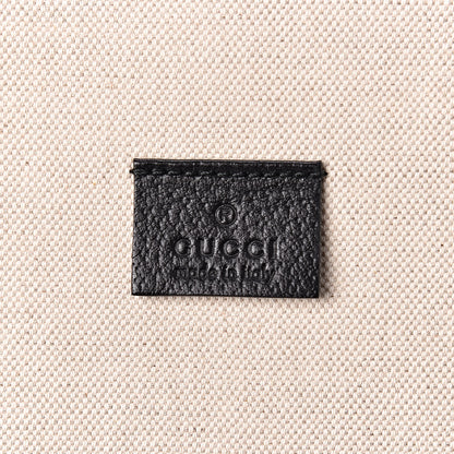Gucci Patent Canvas Frame Logo Vertical Tote Black Crop 7 of 11