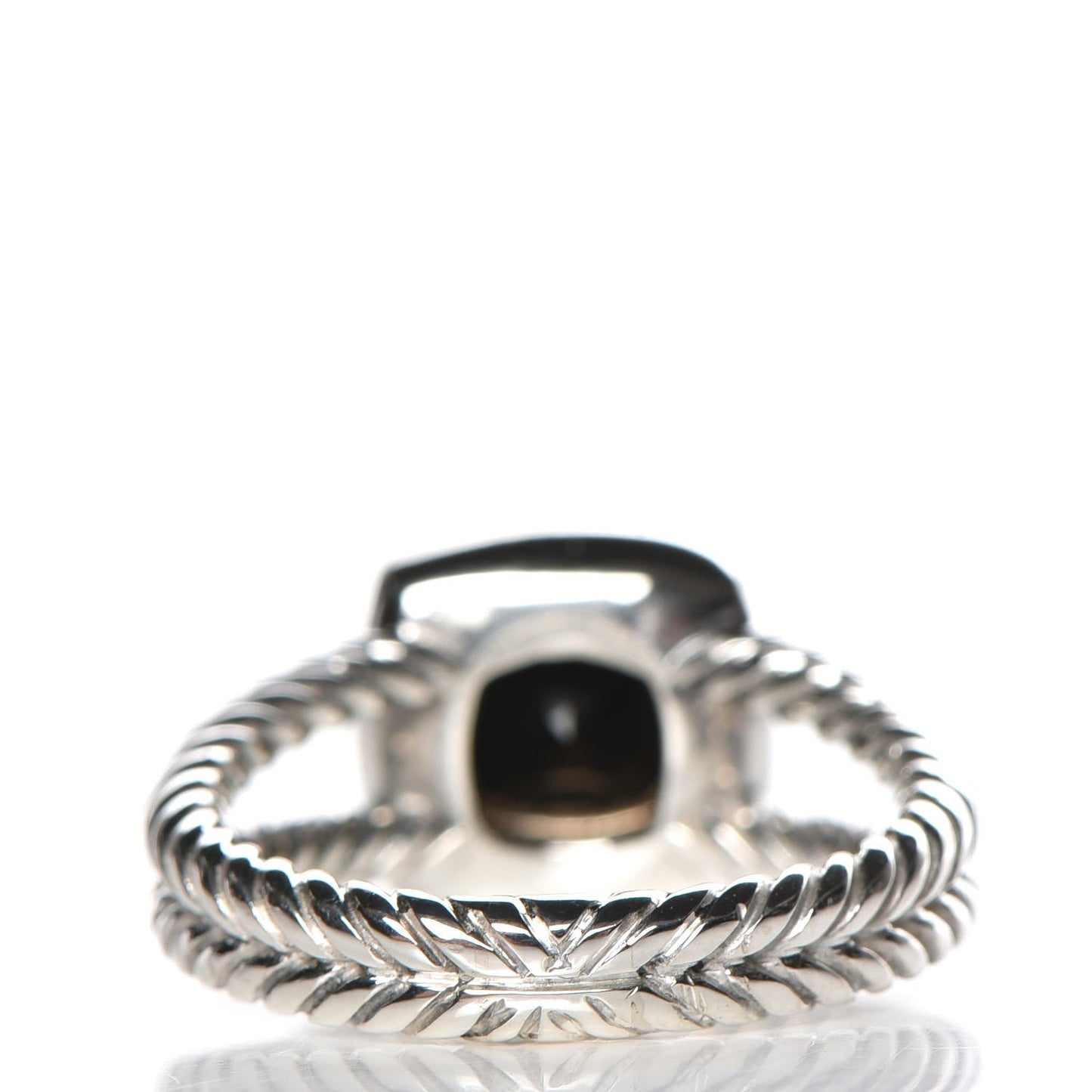 Sterling Silver Diamond Black Onyx 7mm Petite Albion Ring 56 7.5