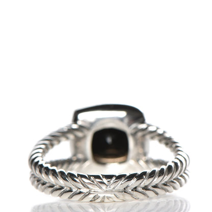 David Yurman Sterling Silver Diamond Black Onyx 7mm Petite Albion Ring 56 7.5 4 of 5