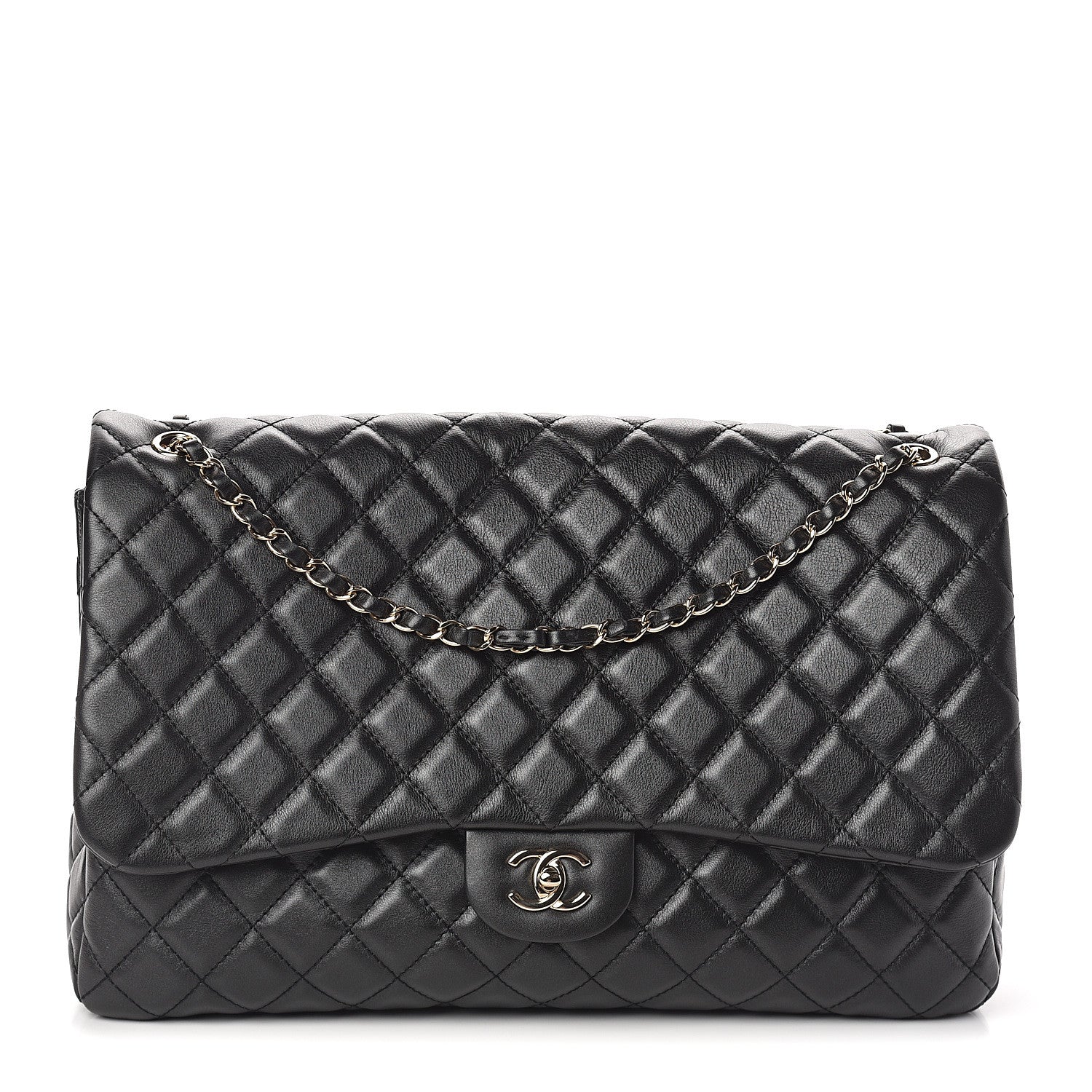 Chanel Calfskin Quilted XXL Travel Flap Bag Black 1 of 9