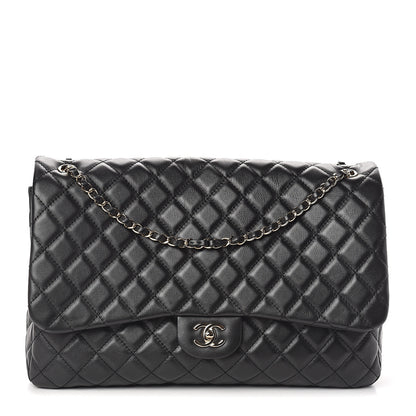 Chanel Calfskin Quilted XXL Travel Flap Bag Black 1 of 9