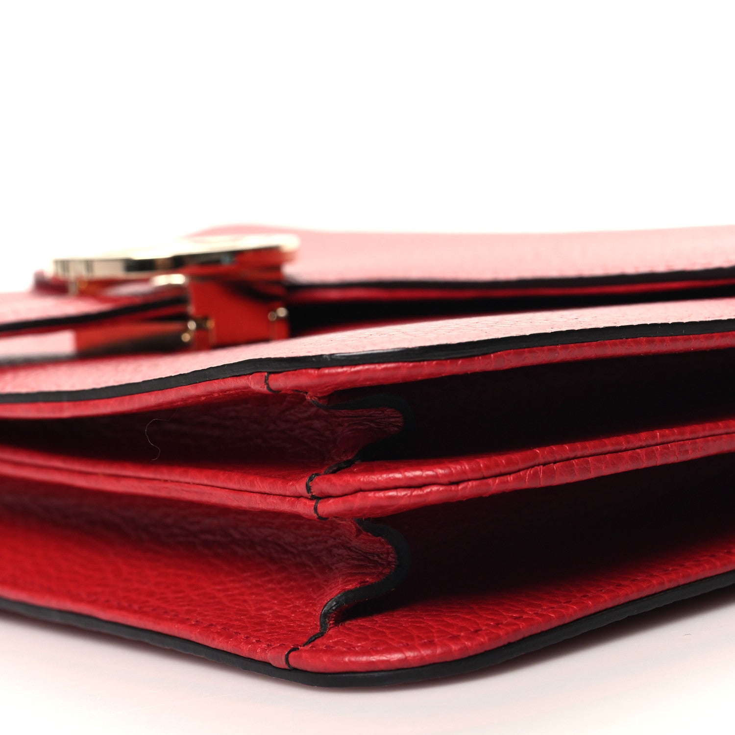 Gucci Dollar Calfskin Interlocking G Shoulder Bag Red 11 of 13