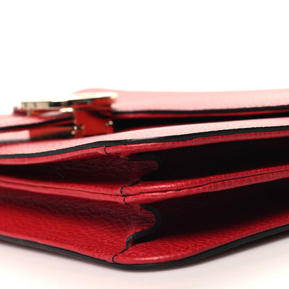 Gucci Dollar Calfskin Interlocking G Shoulder Bag Red 11 of 13