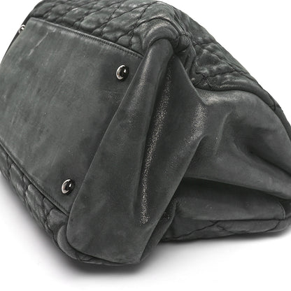 Chanel Iridescent Calfskin Large Just Mademoiselle Bowling Bag Black 10 of 11