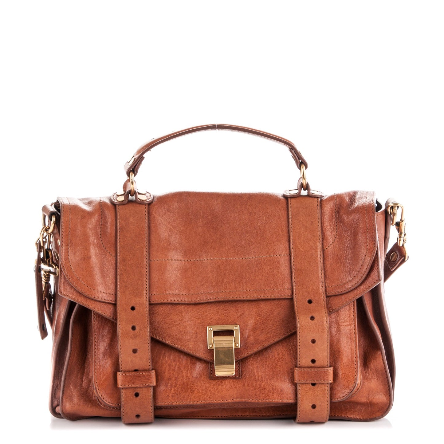 Lambskin Medium PS1 Satchel Saddle
