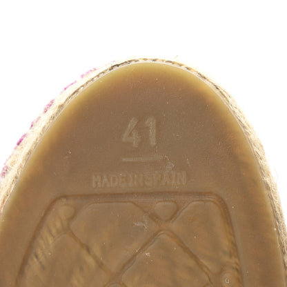 Chanel Toile Sequin CC Espadrilles 41 Pink Dark Pink 7 of 9