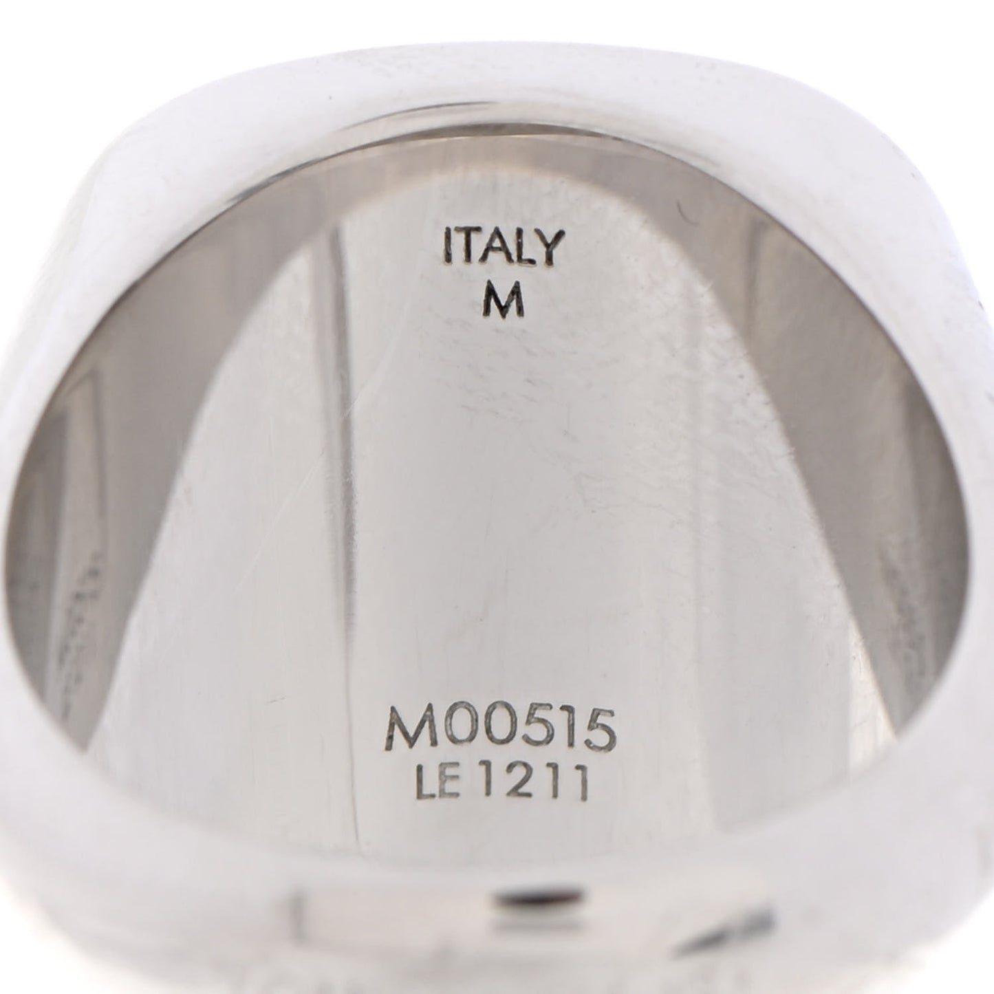 Monogram Lock Signet Ring M Silver
