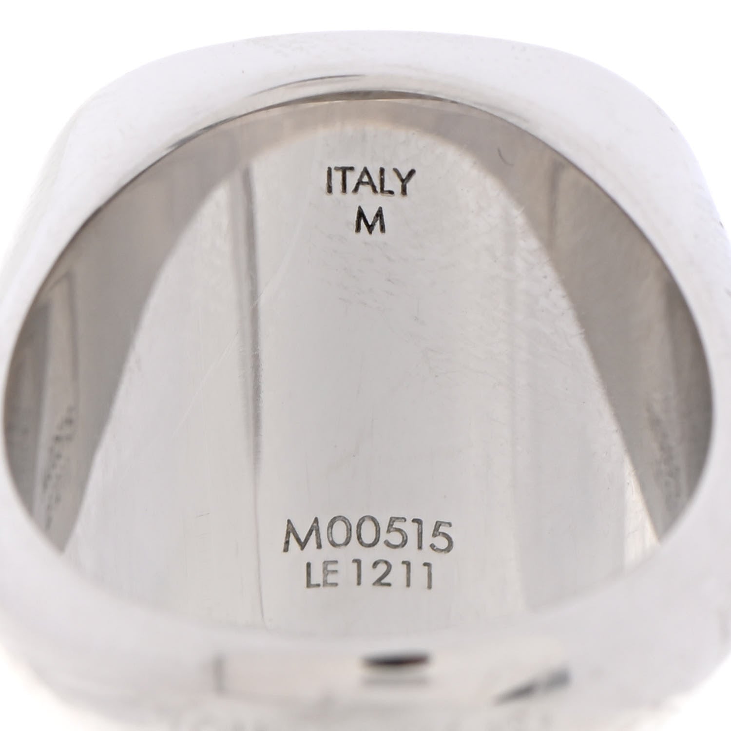 Louis Vuitton Monogram Lock Signet Ring M Silver 4 of 4