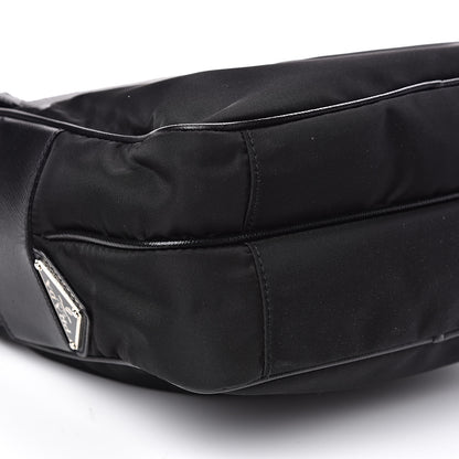 Prada Tessuto Nylon Saffiano Shoulder Bag Black Cuoio 11 of 12