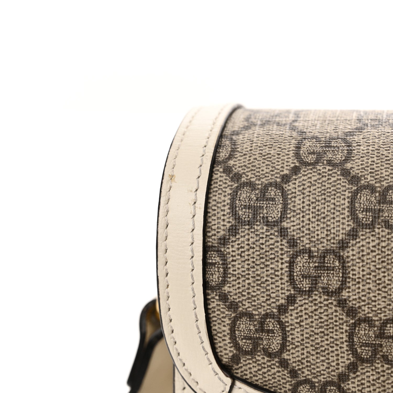 Gucci GG Supreme Monogram Horsebit 1955 Shoulder Bag Beige Mystic White 16 of 17
