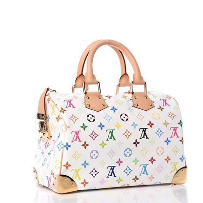 Louis Vuitton Monogram Multicolor Speedy 30 White 3 of 10