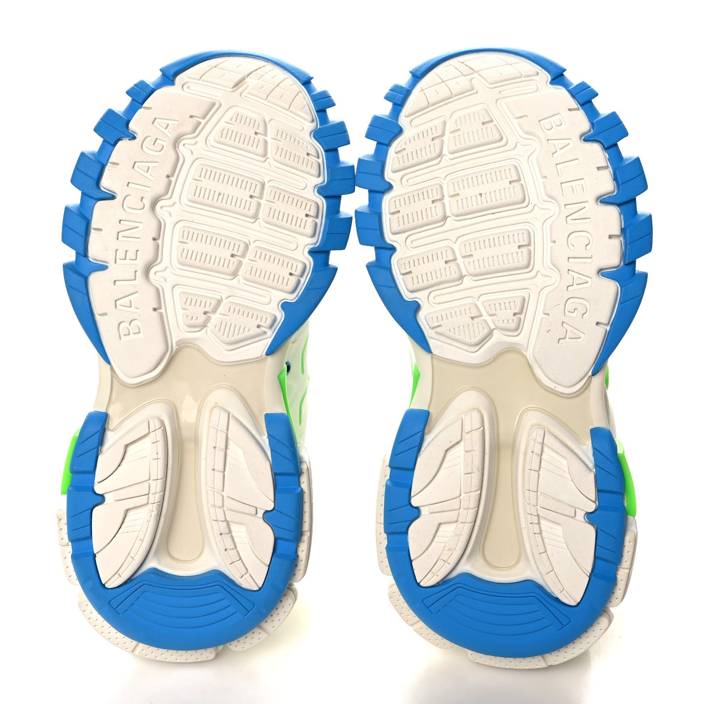 Mesh Rubber Womens Track Sneakers 38 White Green Blue