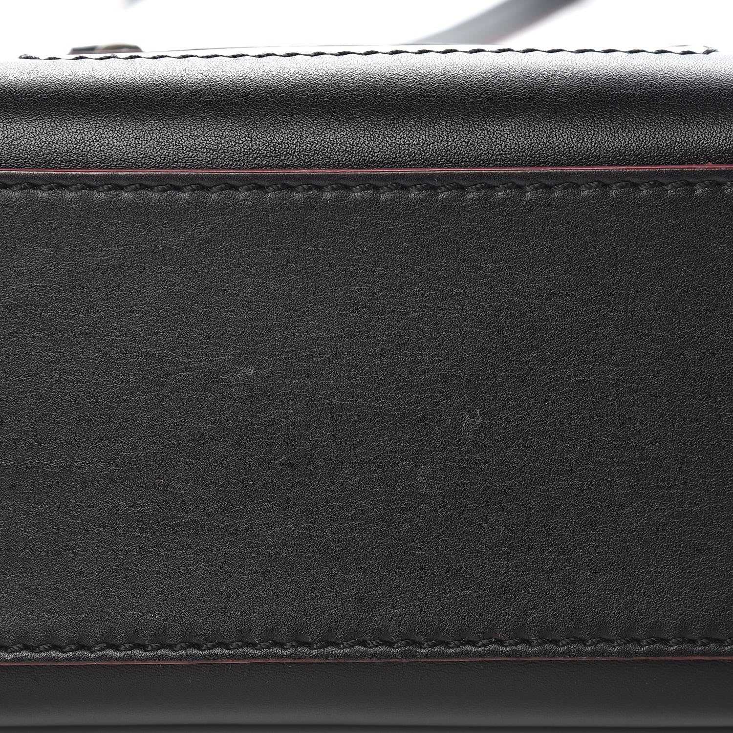 Celine Smooth Calfskin Nano Luggage Black Red 15 of 16