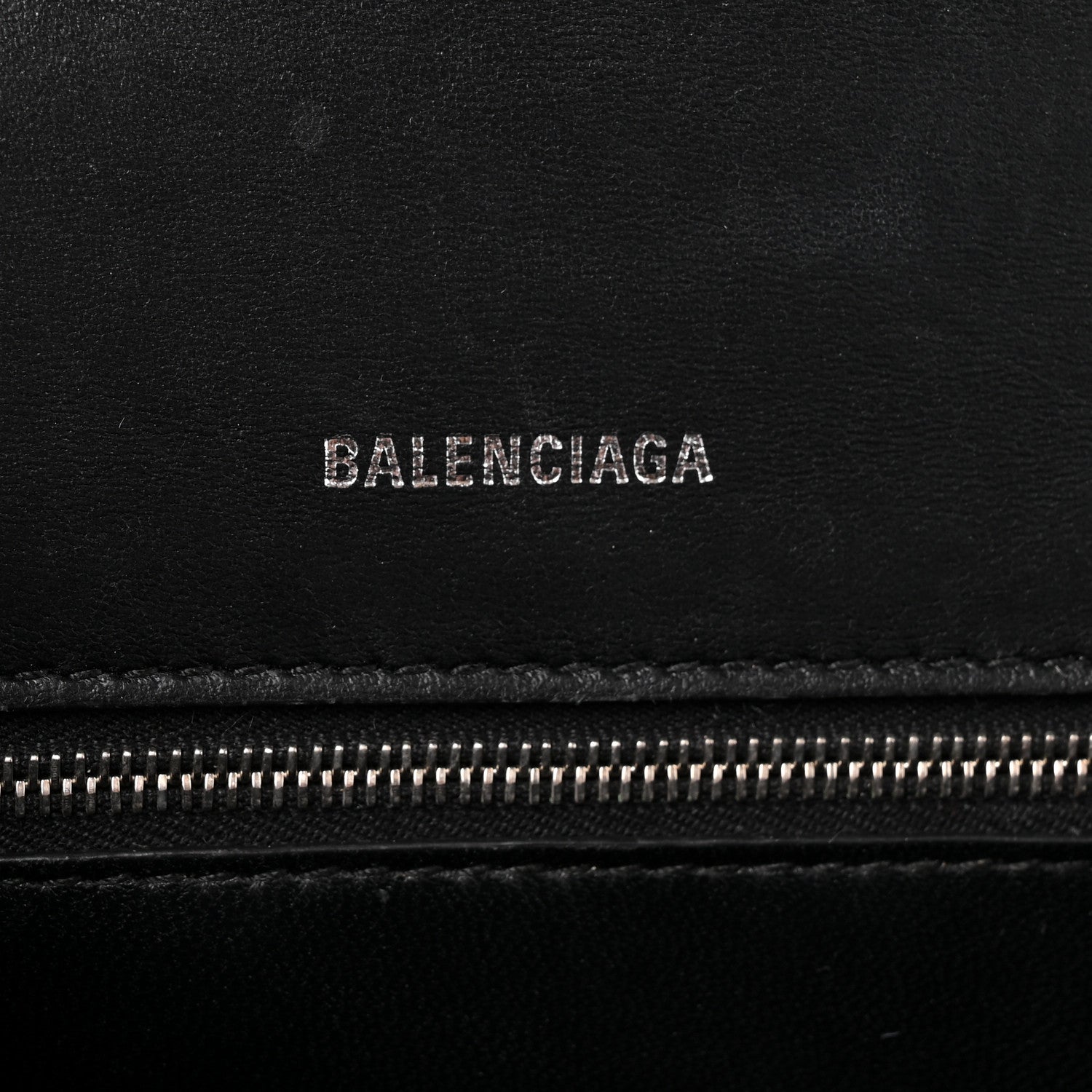 Balenciaga Grained Calfskin Small Hourglass Top Handle Bag Black 6 of 14