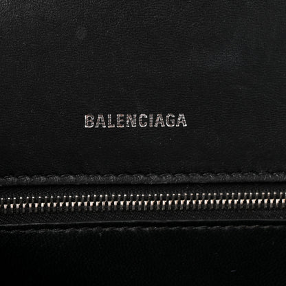 Balenciaga Grained Calfskin Small Hourglass Top Handle Bag Black 6 of 14