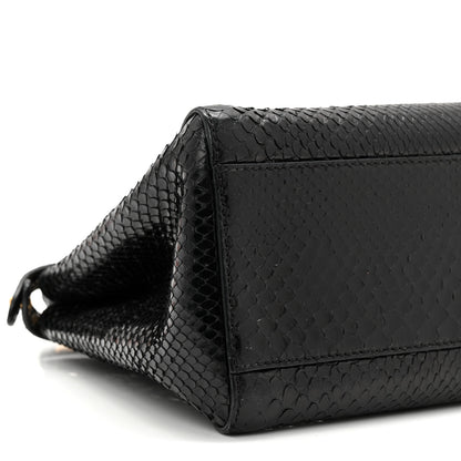 Fendi Snakeskin Nappa Mini Peekaboo Iconic Satchel Black 9 of 10