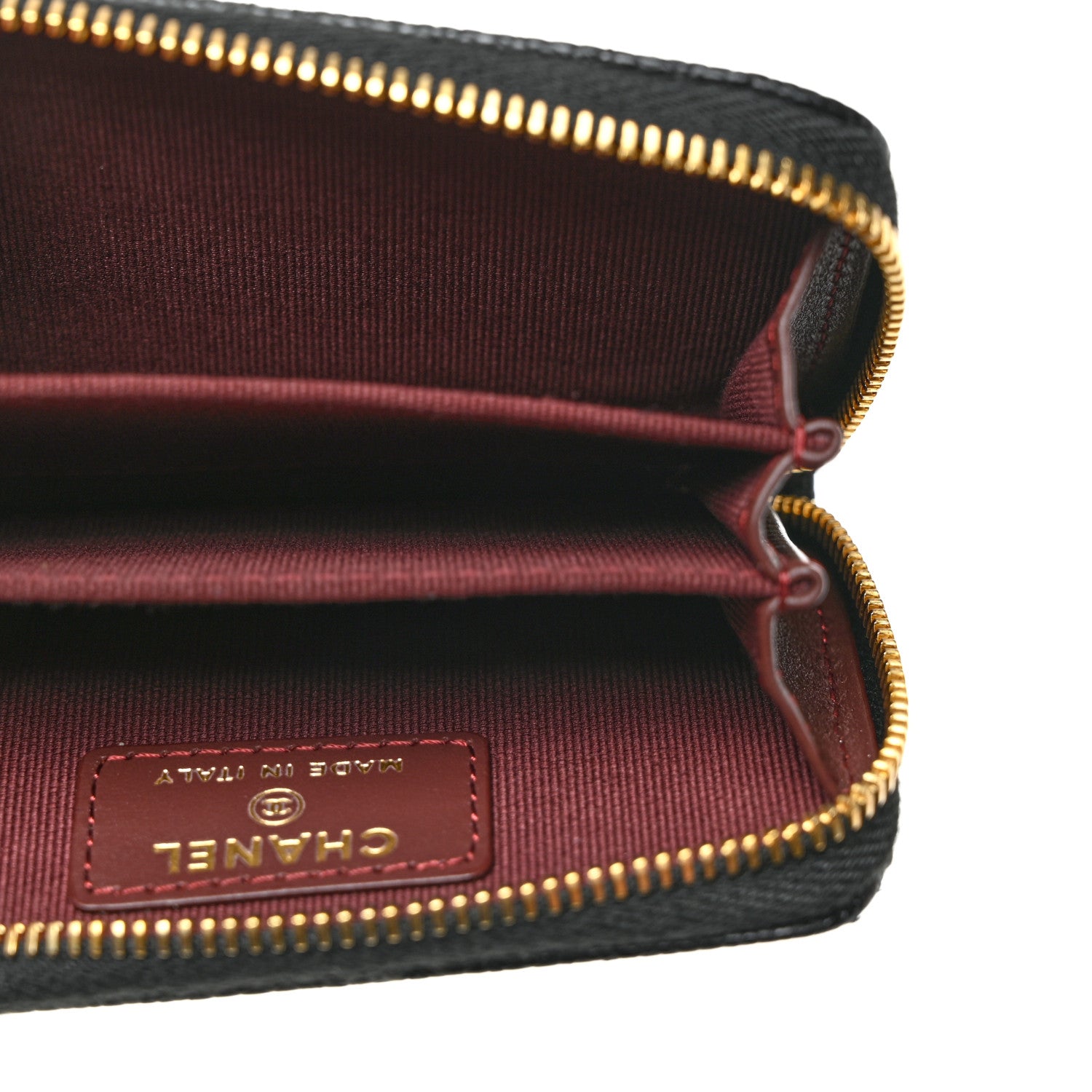 Chanel Caviar Quilted Zip Coin Purse Black 6 of 10