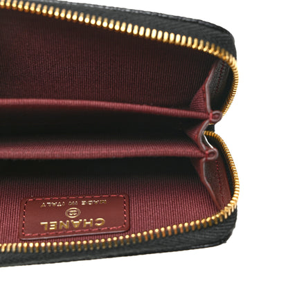 Chanel Caviar Quilted Zip Coin Purse Black 6 of 10