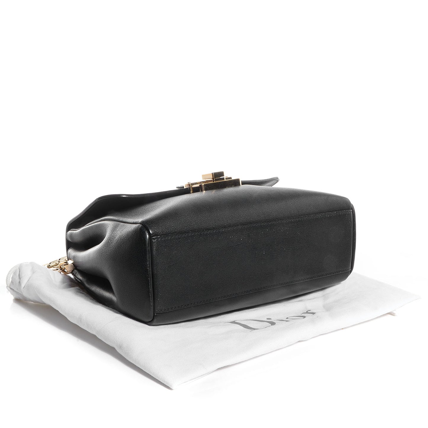 Calfskin Small Diorling Black