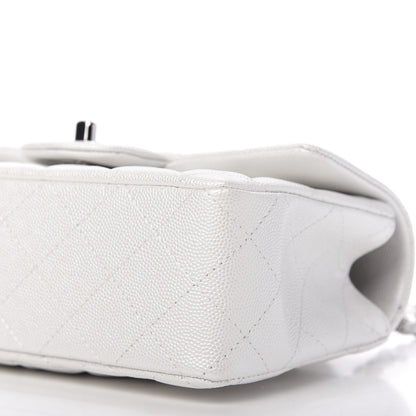 Chanel Iridescent Caviar Quilted Mini Top Handle Rectangular Flap White 7 of 11