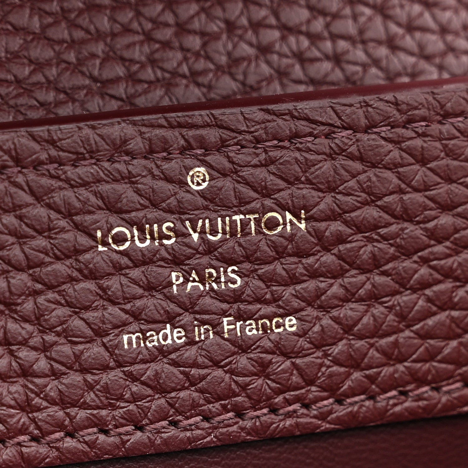 Louis Vuitton Taurillon Ostrich Mini Capucines Bordeaux 6 of 10