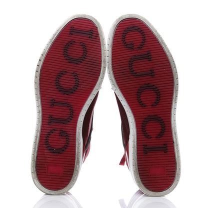 Gucci Baling Fabric Nappa Moorea Interlocking G Mens High Top Sneakers 9 Rosso Griggio 6 of 8