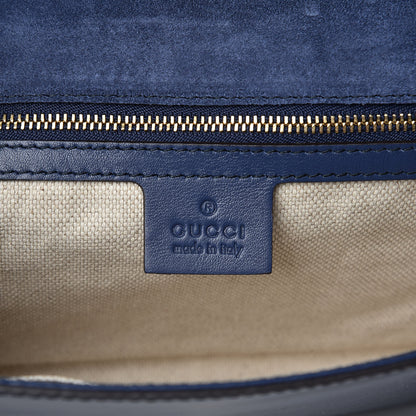 Gucci Soft Patent Medium Soho Clutch Uniform Blue 6 of 12