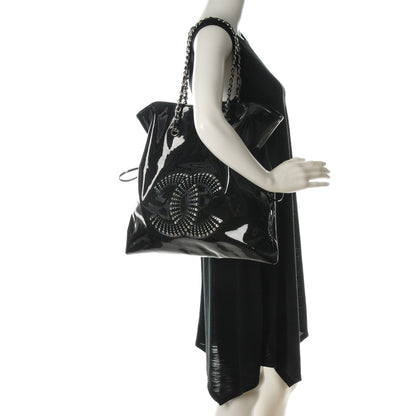 Chanel Patent Crystal Strass Bonbons Tote Black 2 of 8