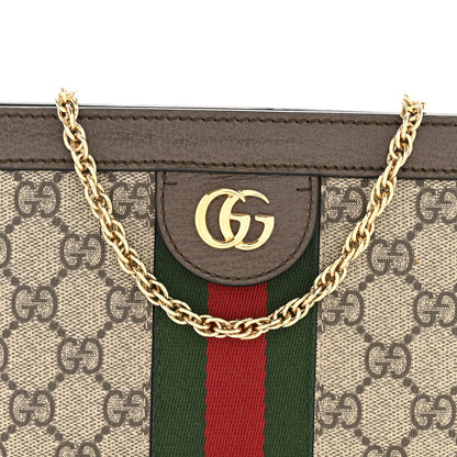 Gucci GG Supreme Monogram Textured Dollar Calfskin Web Mini Ophidia Chain Shoulder Bag Beige Ebony New Acero Beige Ebony New Acero 8 of 12