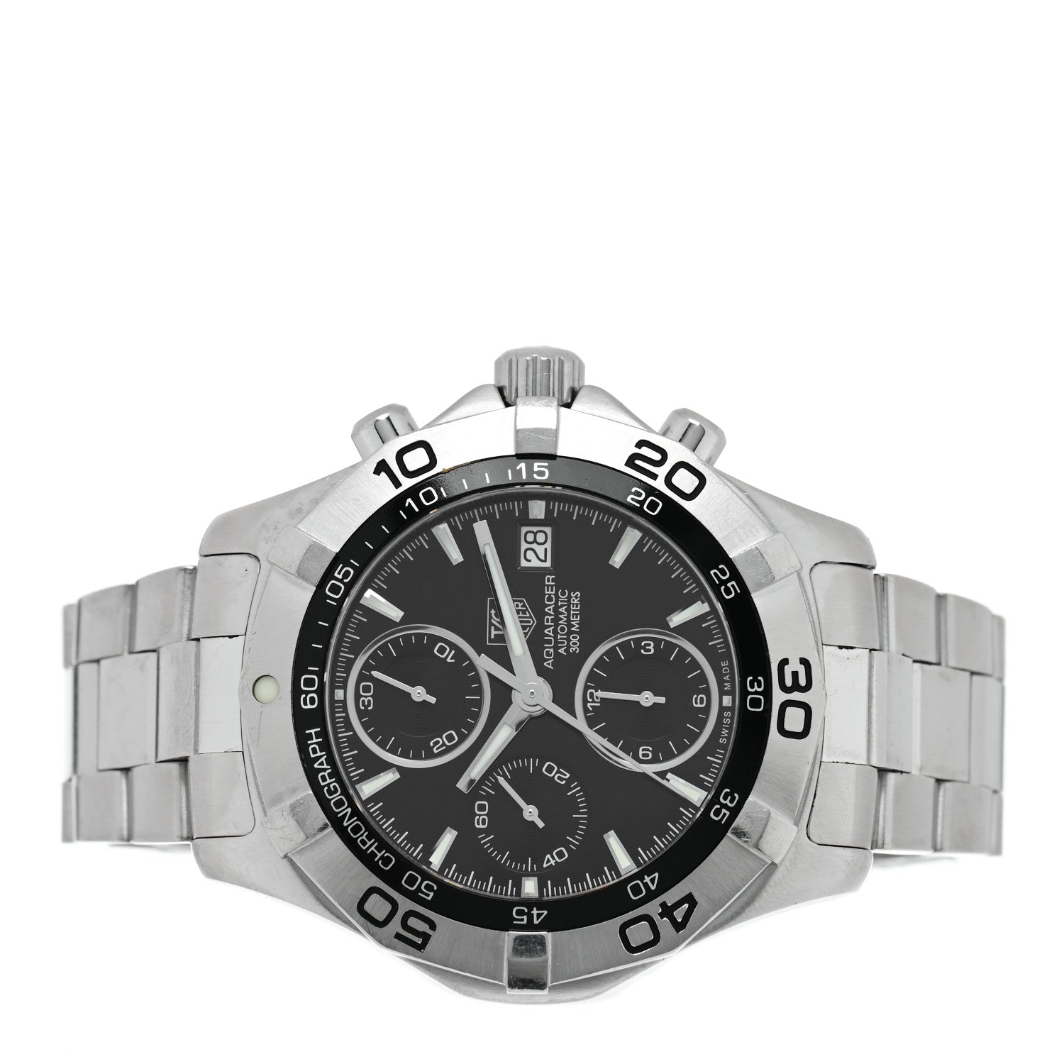 Tag Heuer Stainless Steel 41mm Aquaracer 300M Chronograph Automatic Watch Black CAF2110 2 of 4