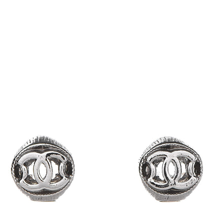 Chanel Ruthenium CC Earrings Dark Grey 1 of 5
