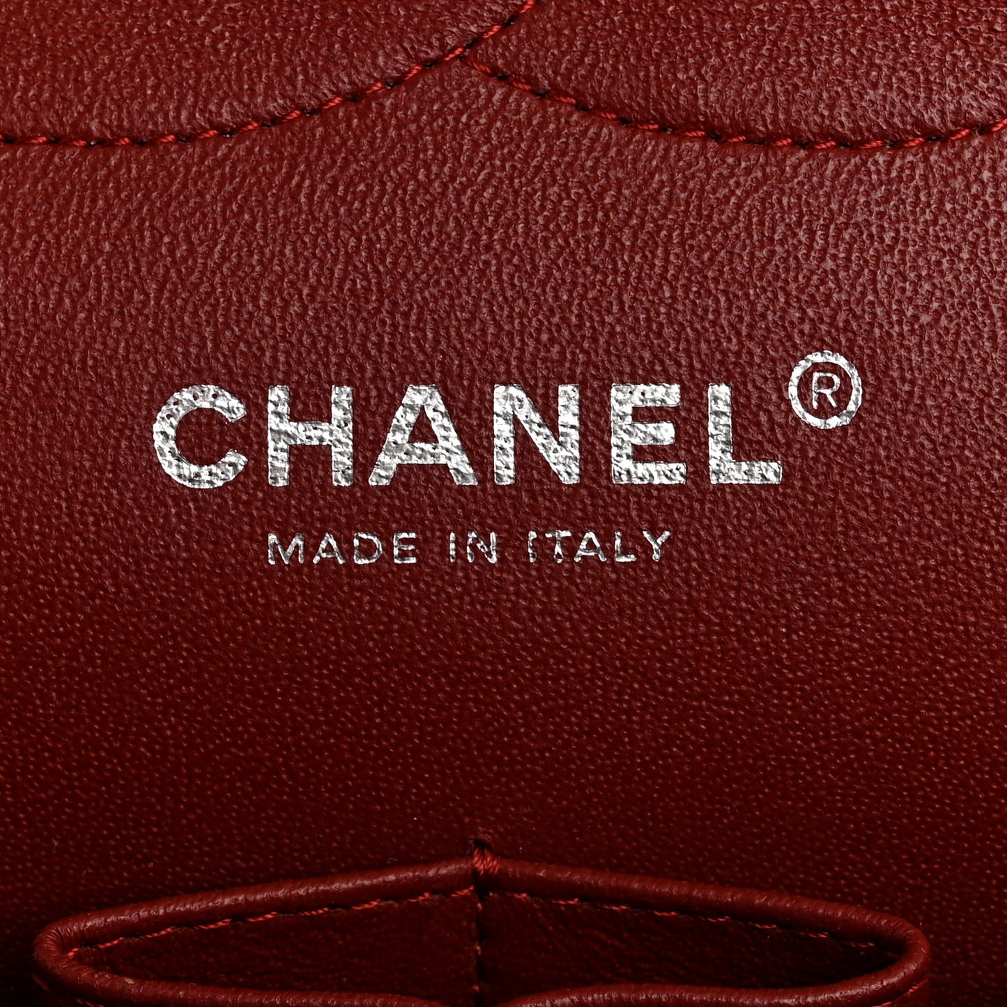 Caviar Quilted Jumbo Double Flap Dark Red