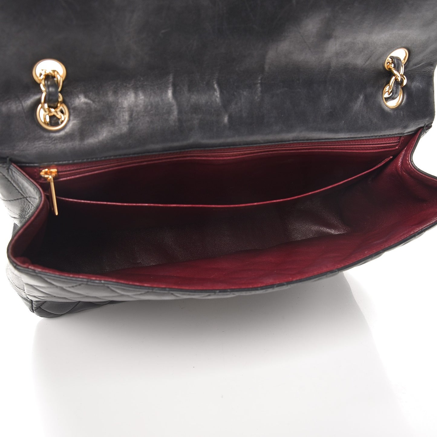 Lambskin Quilted Maxi Single Flap Black